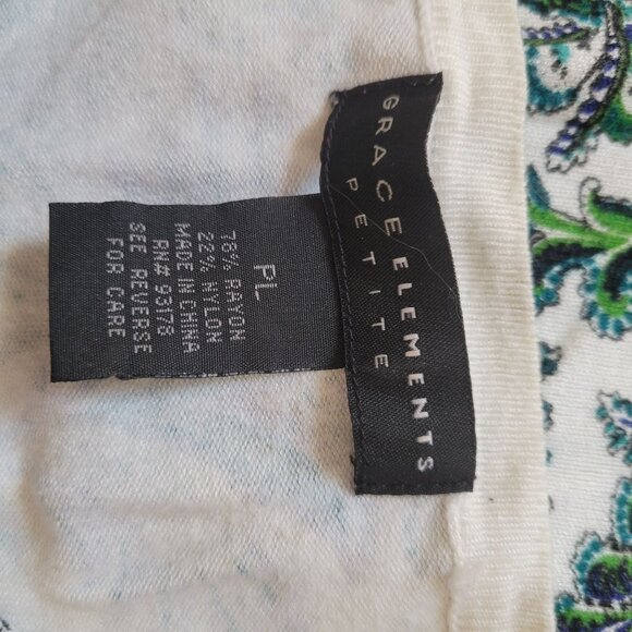 Grace Elements Petite Womens Floral Cardigan Sweater P/L Button-Up 3/4 Sleeve Mu - Picture 6 of 6